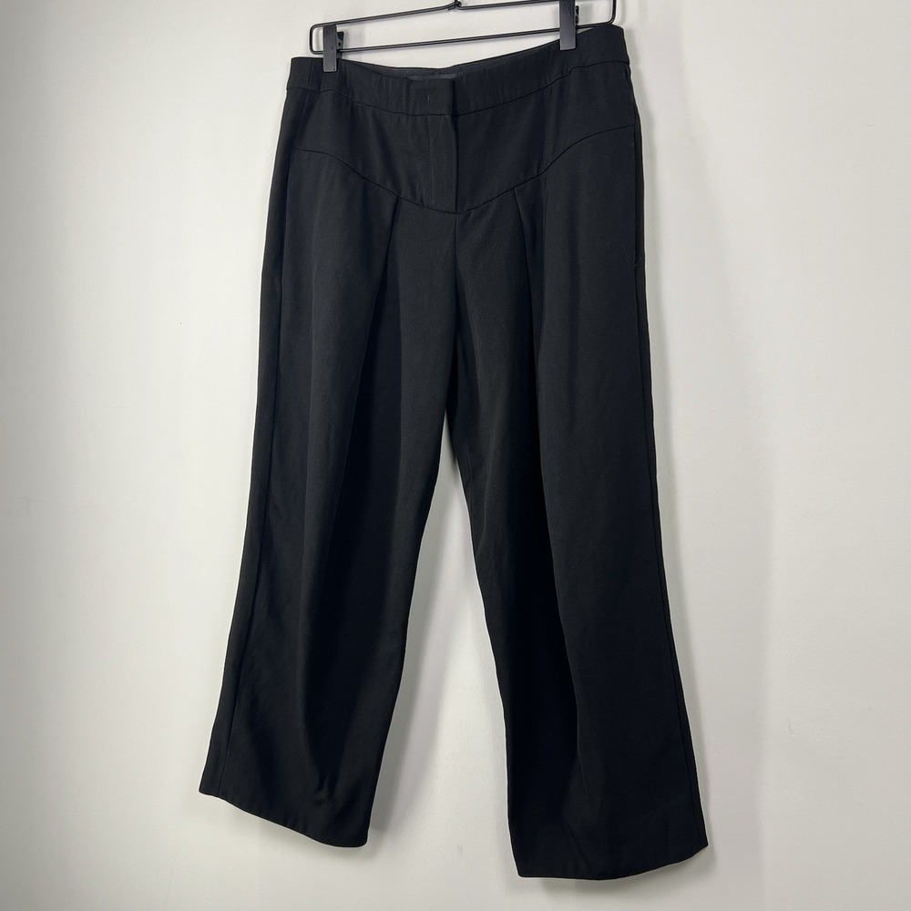 Derek Lam Wool Cropped Trousers Womens Size 8 Black Italian Fabric Tailored - Picture 6 of 15